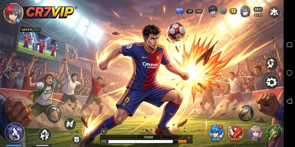 Tangkapan layar gameplay seru CR7VIP dengan karakter Anime yang menawan.