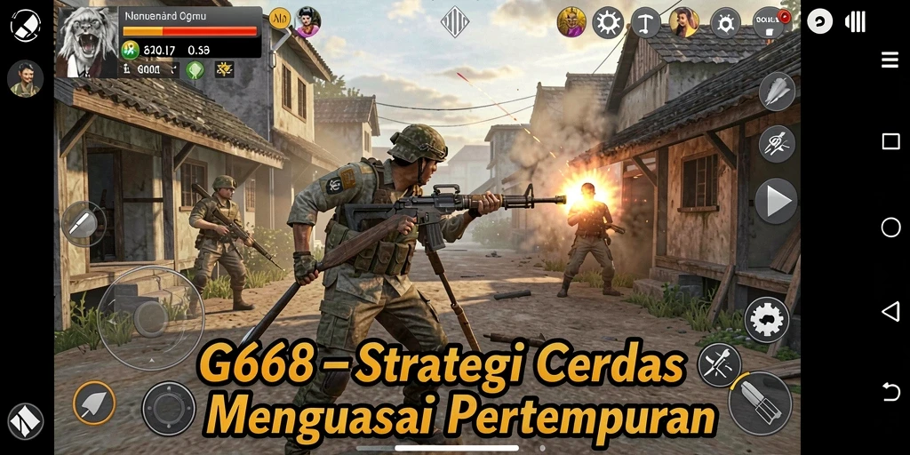 Tampilan gameplay menegangkan dalam G668 saat merancang strategi pertempuran.