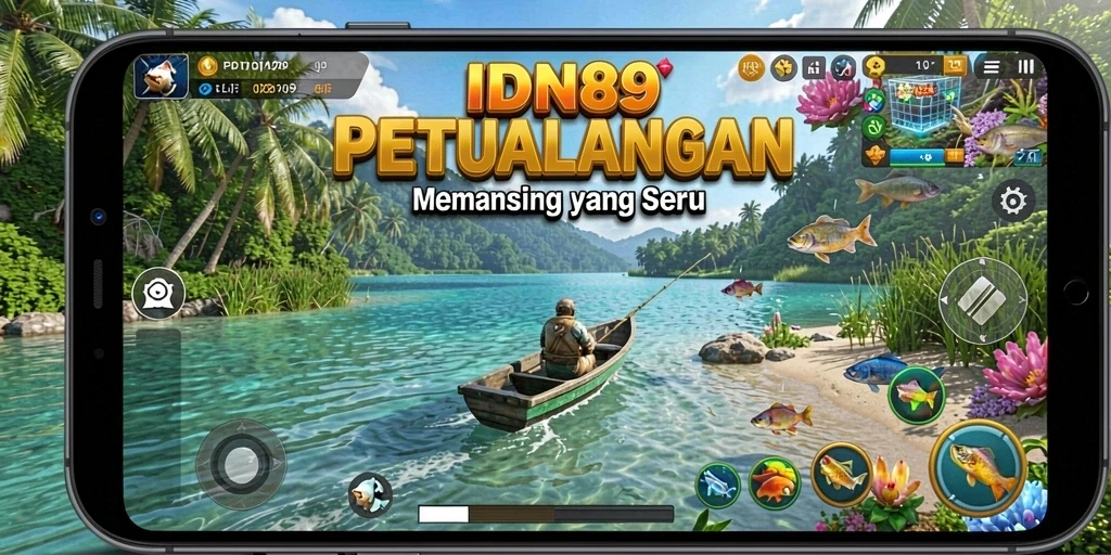 Tampilkan gameplay IDN89 dengan aksi seru memancing.