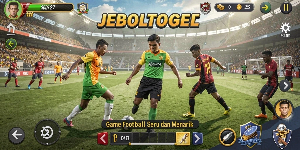 Tampilan gameplay seru dalam JEBOLTOGEL saat Anda berlaga di lapangan.