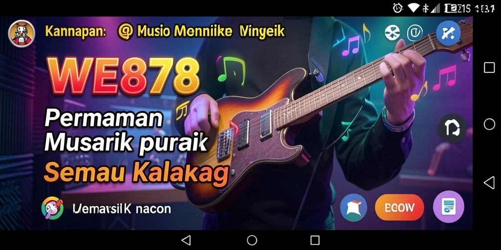 Tampilan gameplay WE878 menunjukkan keseruan bermain musik.
