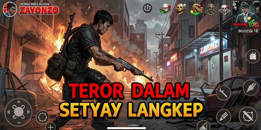 Gameplay ZAVONZO yang memukau dan menegangkan dalam suasana horor.